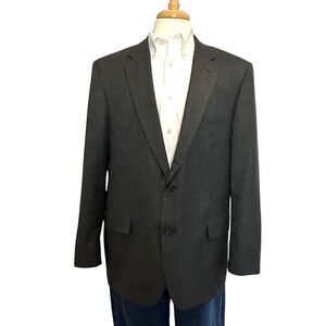 Saddlebred Mens Blazer Jacket Charcoal Grey 46R Two Button Vented sport coat